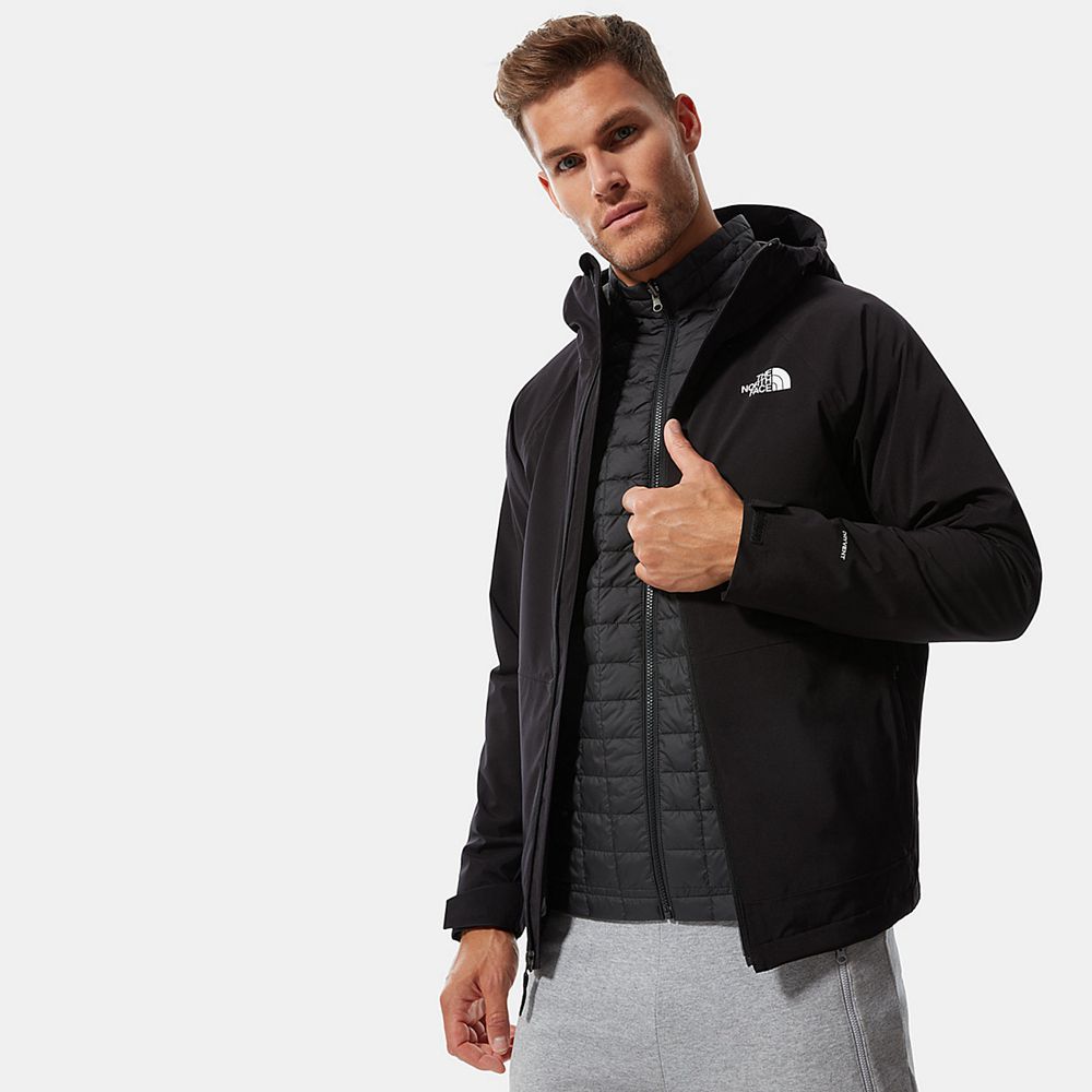 The North Face Insulated Jacket Mens Australia - The North Face Thermoball™ Eco Triclimate Black Hik